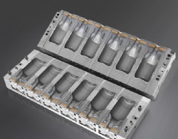 Bottle blowing mold for food packaging
